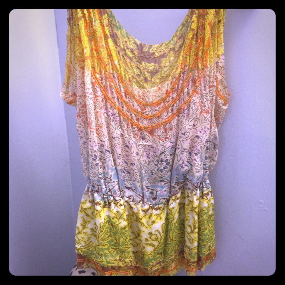 DVF sleeves beaded blouse